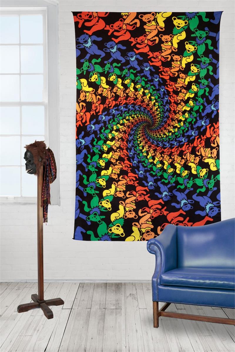 Sunshine Joy Woodstock Music Festival Tapestry Beach Sheet Hanging Wall Art Huge 60x90 Inches